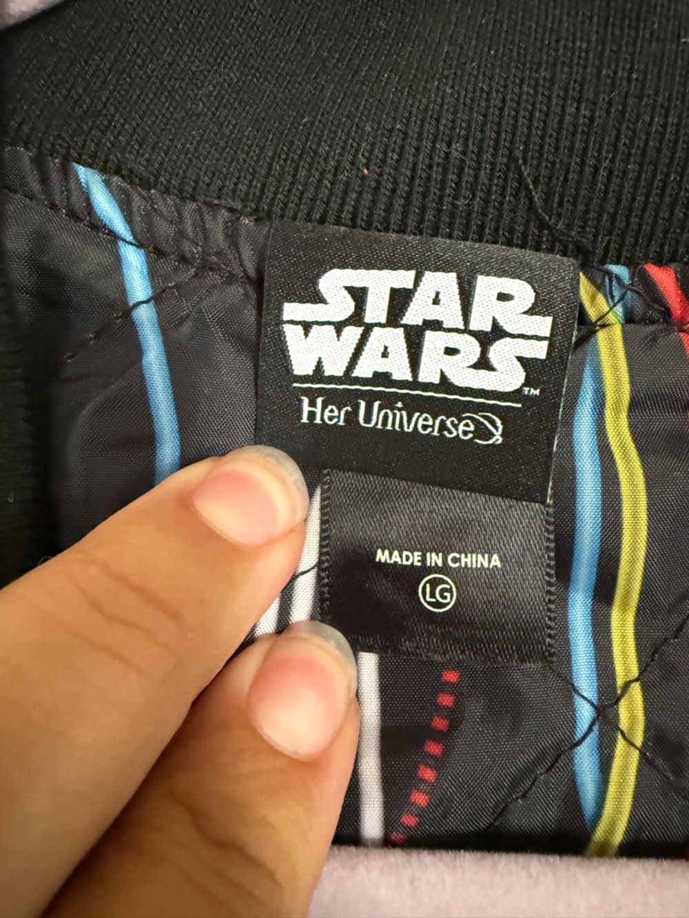 Star Wars Her Universe 40th Anniversary Satin Bomber Embroidered Jacket - Large - Picture 5 of 12